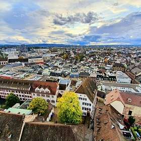 Basel Herbst Ausblick vom Riesenrad